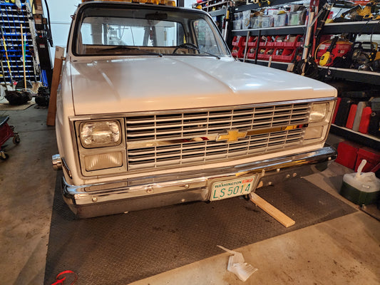 83-84 c10 grille trim stainless