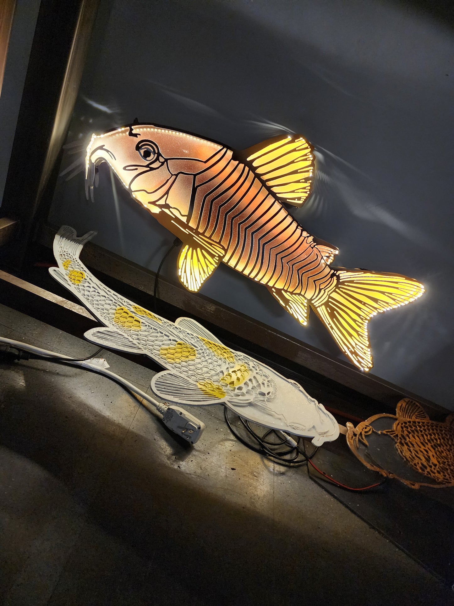 Orange laser corydora led sign